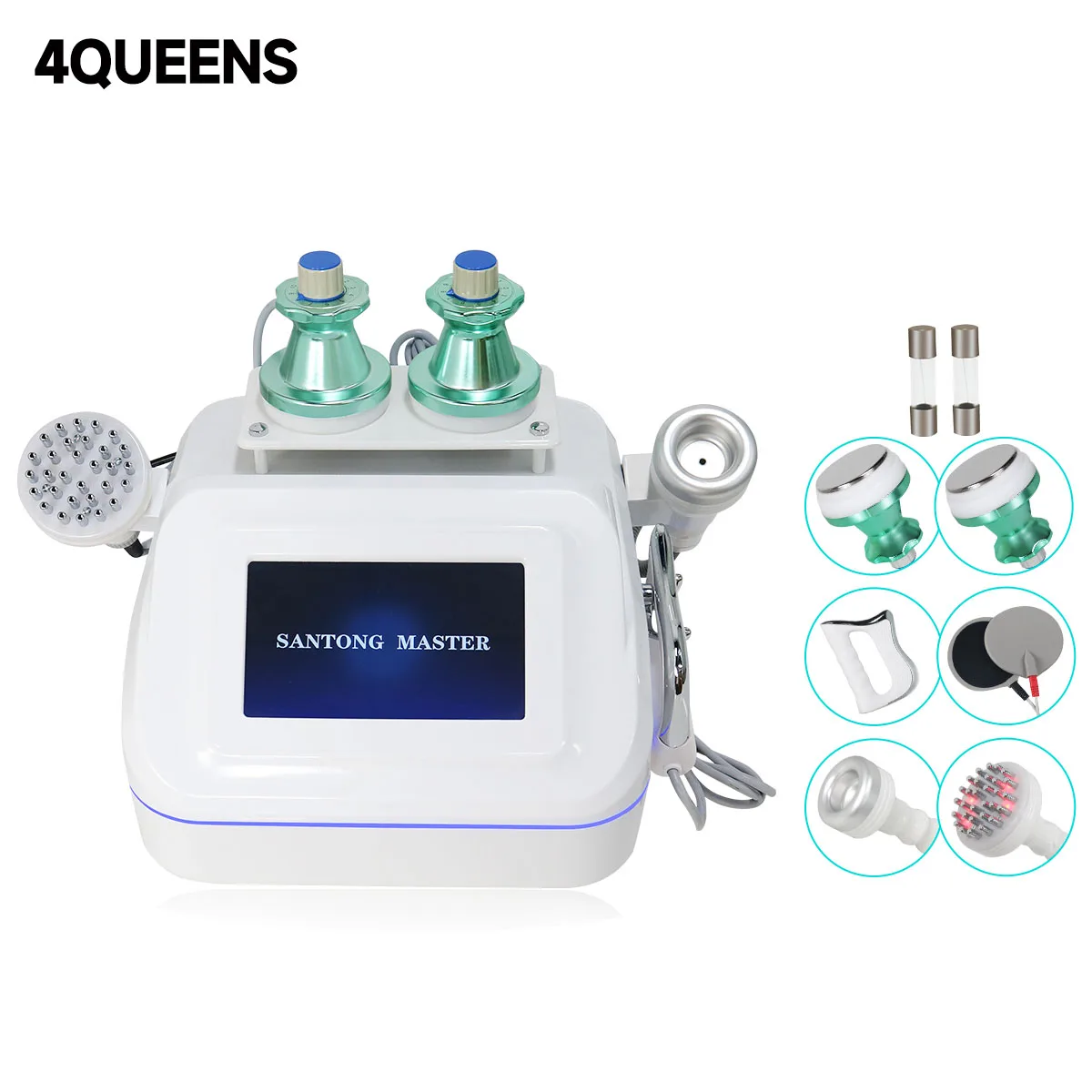 4QUEENS Microcurrent Shoulder Back Massager Dredge Pain Relief EMS Body Massage With Heating Lymphatic Drainage Machine