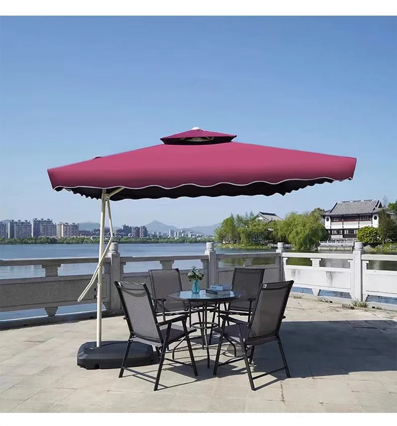 

Outdoor security guard booth parasol doorman standing guard sun umbrella property commercial umbrella courtyard umbrella