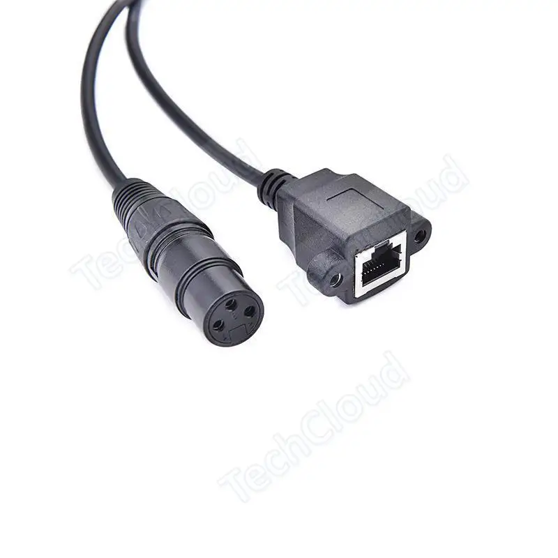 XLR 3-pin male to RJ45 female adapter cable for mixing console balanced cord microphone XLR audio conversion extension cable