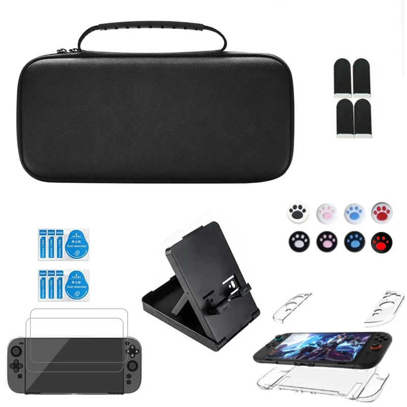 M16K-Storage Bag For Switch 2 Accessories Kit For Nintendo Switch 2 Stand Screen Protector Silocne Case Joystick Cap