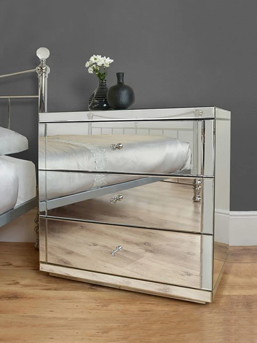 Mirror Furniture Bedside Table Side Cabinet Locker Cornert Light Table Neoclassical Postmodern F1539