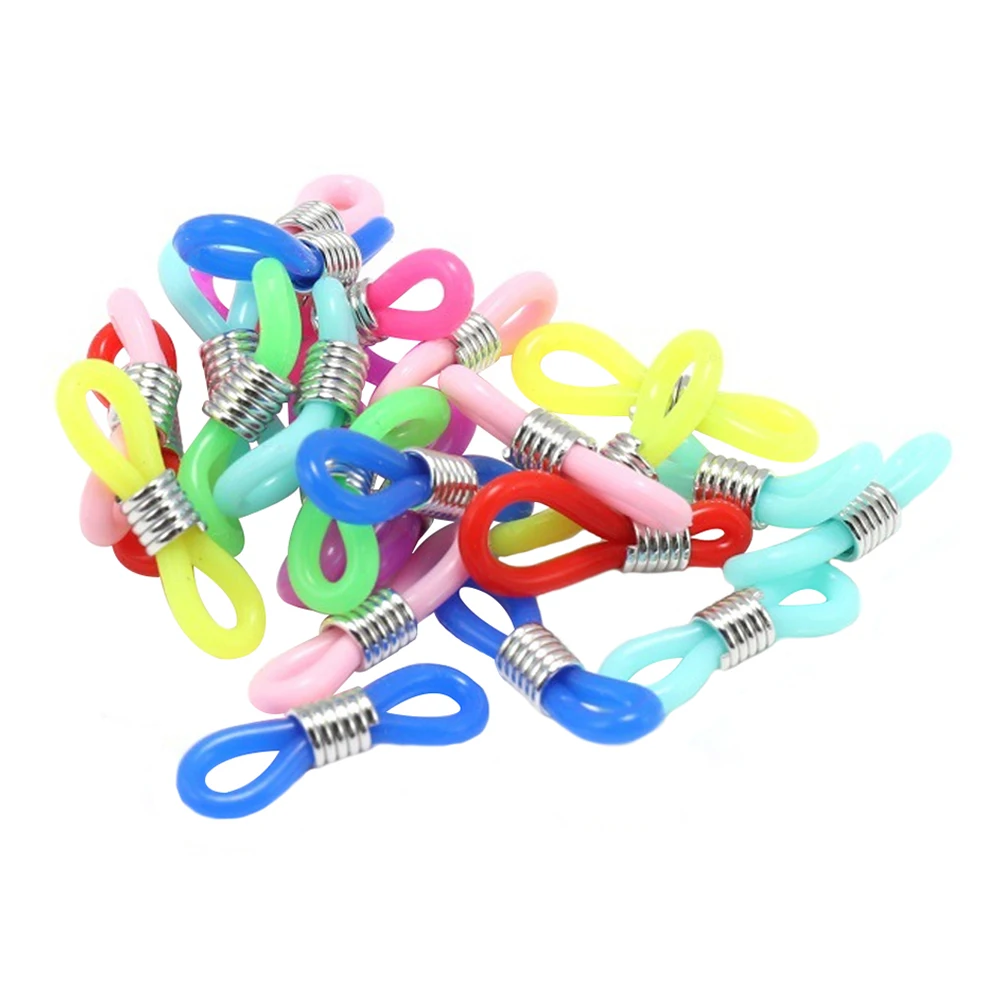 

100pcs Eyeglasses Chain Ends Rubber Anti-Slip Connector Anti-Loss Strap for Sunglasses Sports Eyewear Accessory Eyeglass Chain