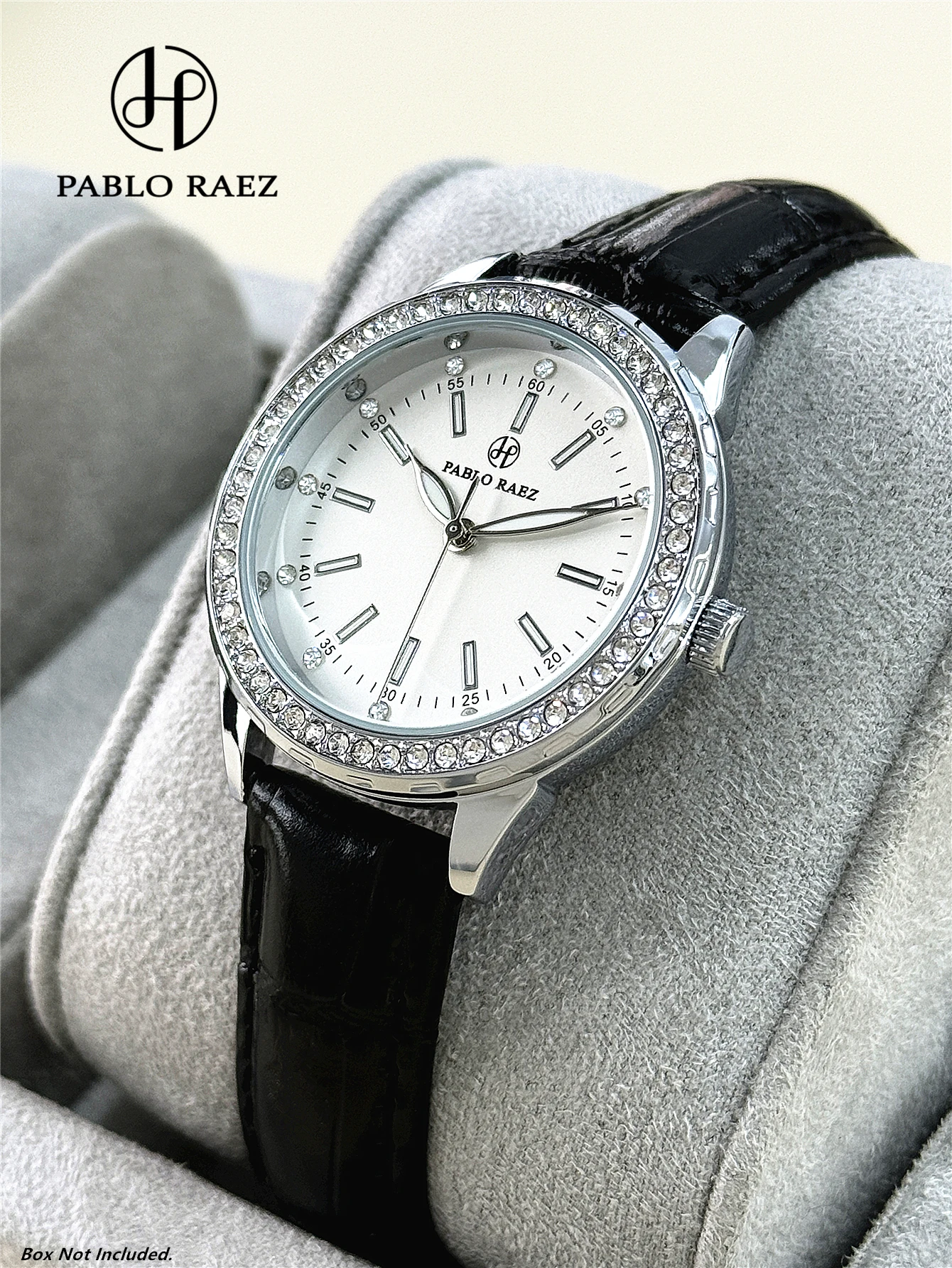 

Luxury Rhinestone Women's Watch light luxury Fashion Temperament Belt Couple Men Watches Wwaterproof Has Box and Spare Battery