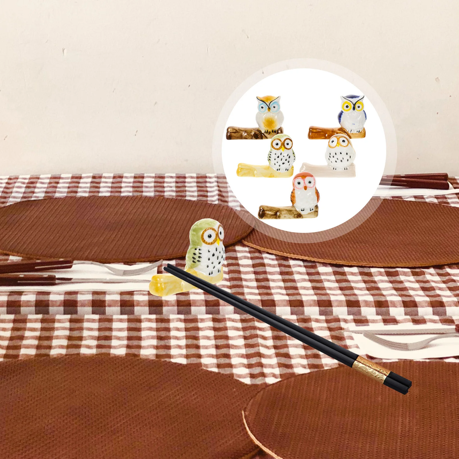 

5 Pcs Chopstick Rest Cute Cutlery Holder Dining Room Table Decor Multi-functional Chopsticks Stands Rack