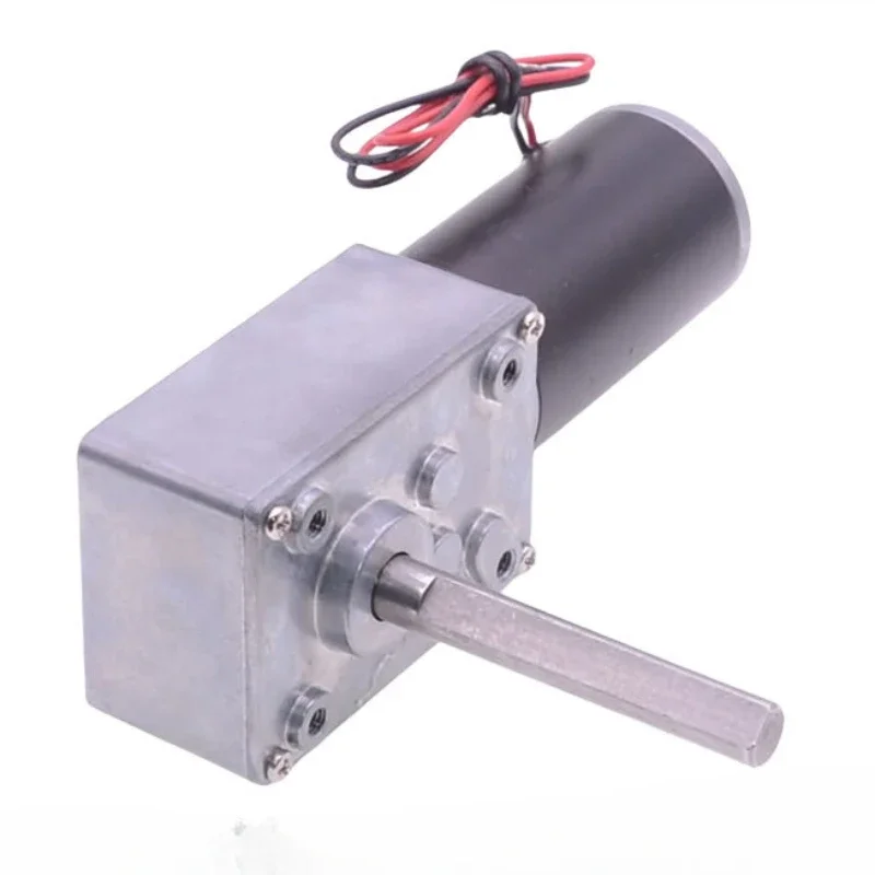 5840-31ZY Worm Gear DC Gear Motor 6V~24V Super Self-Locking Forward And Reverse Speed Control Shaft Length 51MM Brushed Motor