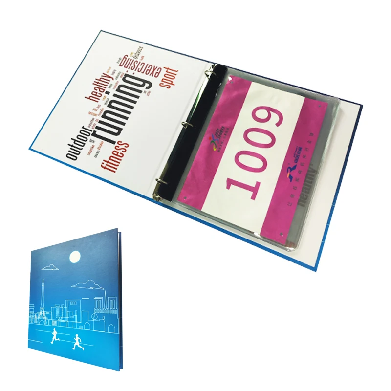 

Stylish Marathon Number Plate Photobook, 20 Adhesive Pages for Displaying Number