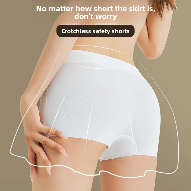 سراويل نسائية من الحرير الجليدي Se Sl رفيعة للصيف والتحكم في البطن ورفع المؤخرة سراويل تنورة Jk