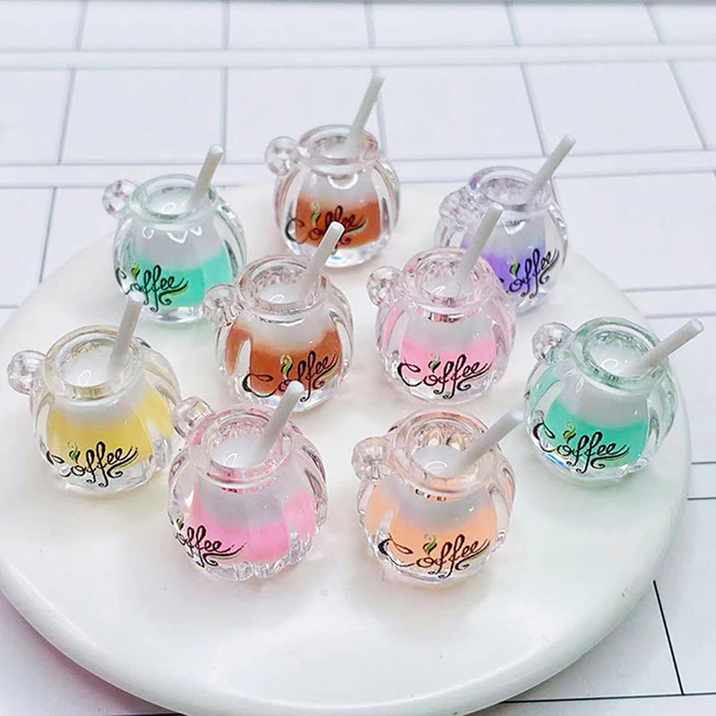 5Pcs Luminous Two-color Milk Coffee Cup Ornament Mini Color Micro Landscape Decoration Dollhouse Miniature Toy