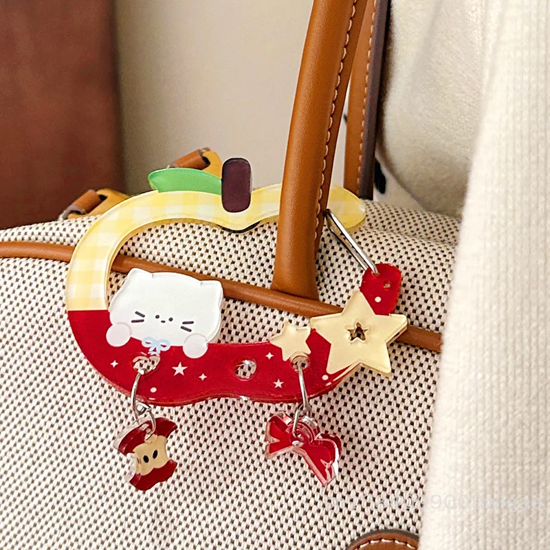 Kawaii Acrylic Key Carabiner - Cute Ita Bag Charm Novelty Keychain Multi-functional Decorative Clip for Keys, Bag & Purse〔YY33〕