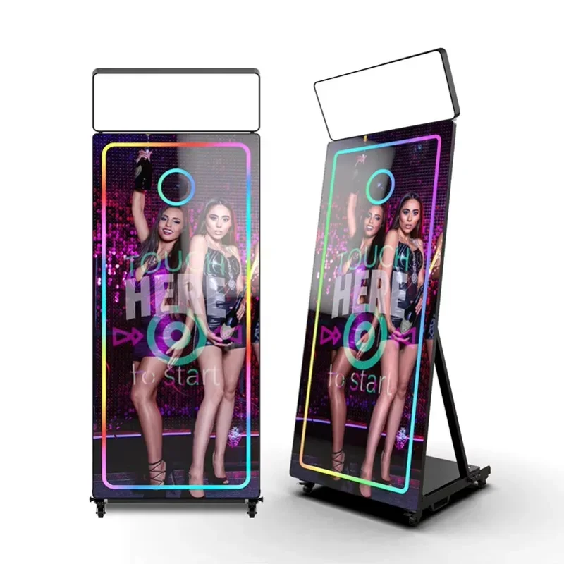 Mirror Photo Booth Full 2024 Easy to Carry New Design 70 Inch Magic
