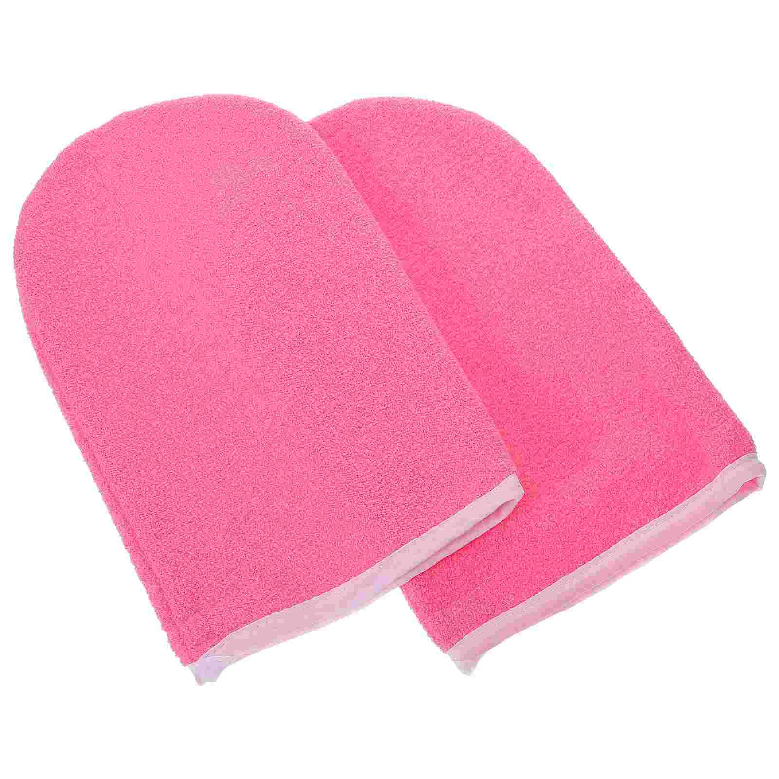 Beauty Salon Gloves Hand Bath Mittens Paraffin Wax White Border Hot Covers Polyester Mitts for