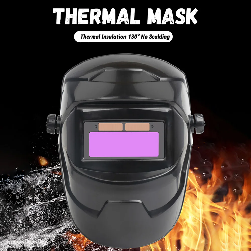 Welding Helmet Welder Mask Chameleon Large View True Color Solar Power Auto Darkening Welding Large For Arc Weld Grind Cut image 2