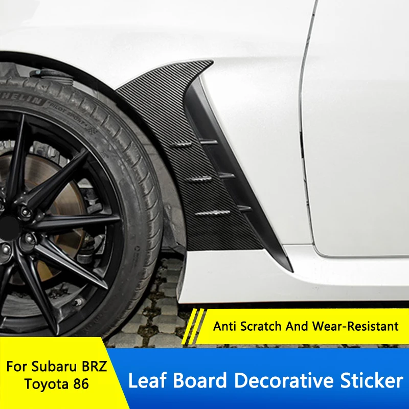 

TAJIAN Car Carbon Fiber Pattern Leaf Board Decorative Sticker Appearance Upgrade Modified Accessories For Subaru BRZ /Toyota 86