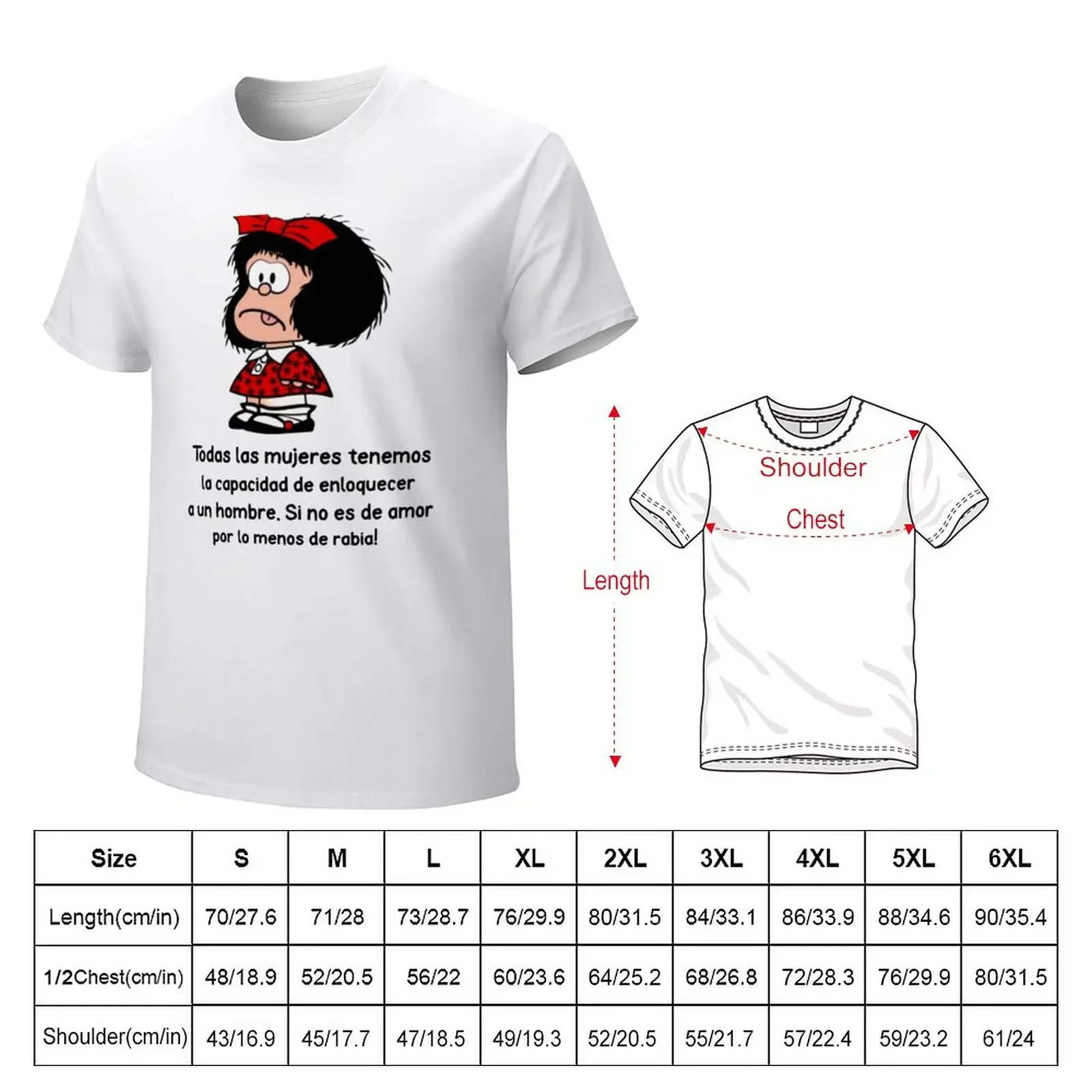 Todas las mujeres and Mafalda T-Shirt shirts graphic tees new edition customs men clothings