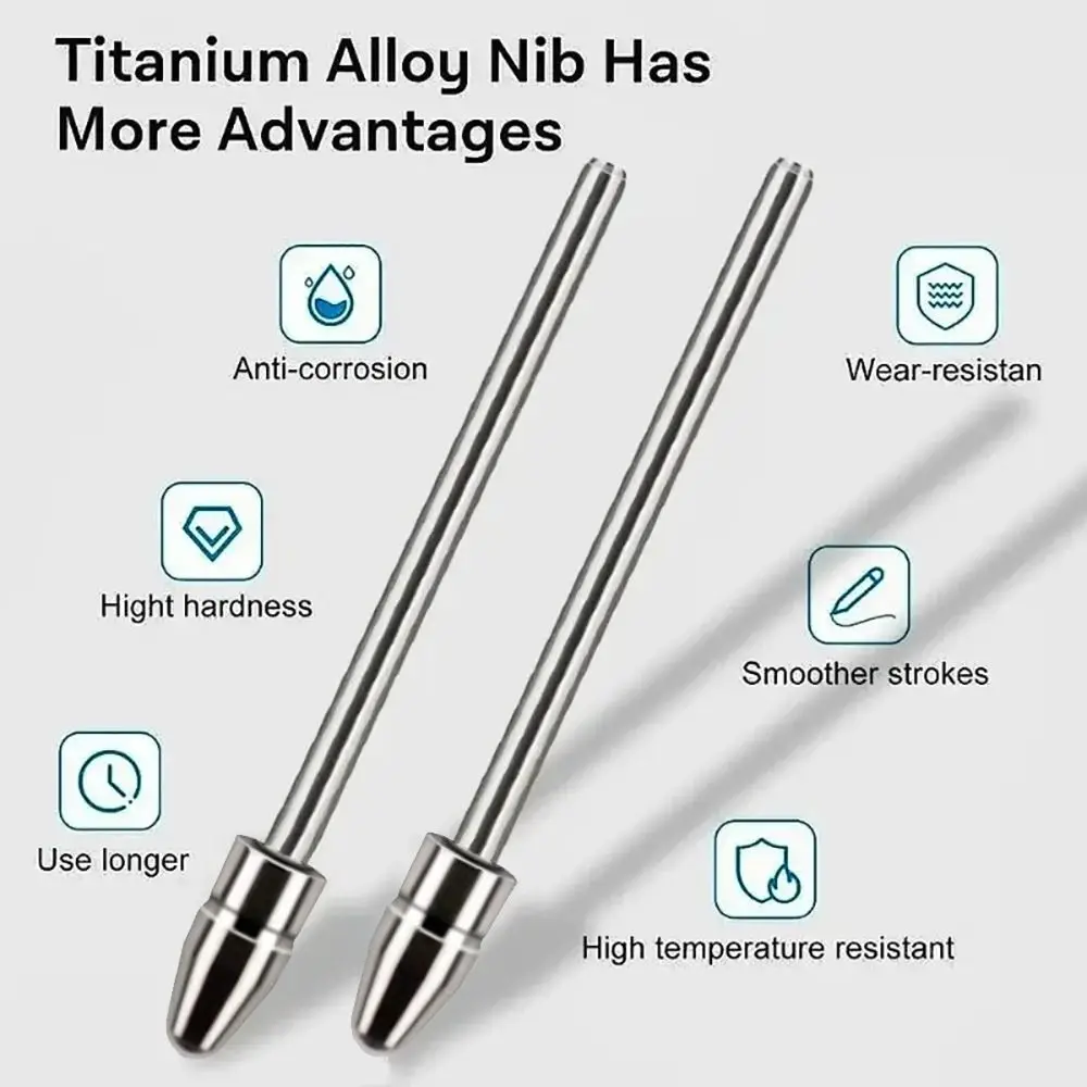 Tablet Pencil Nib Wear Resistant Replacable S Pen Nib Titanium Alloy Silver for Samsung Galaxy Tab S7/S8/S9/S23/Note20