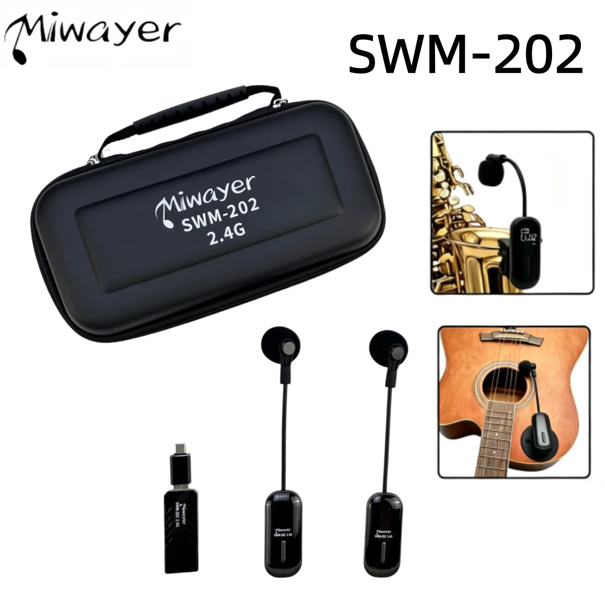 microfono-inalambrico-para-guitarra-miwayer-swm-202-canta-y-toca-al-mismo-tiempo-clip-succion-auricular-3-en-1-para-presentaciones