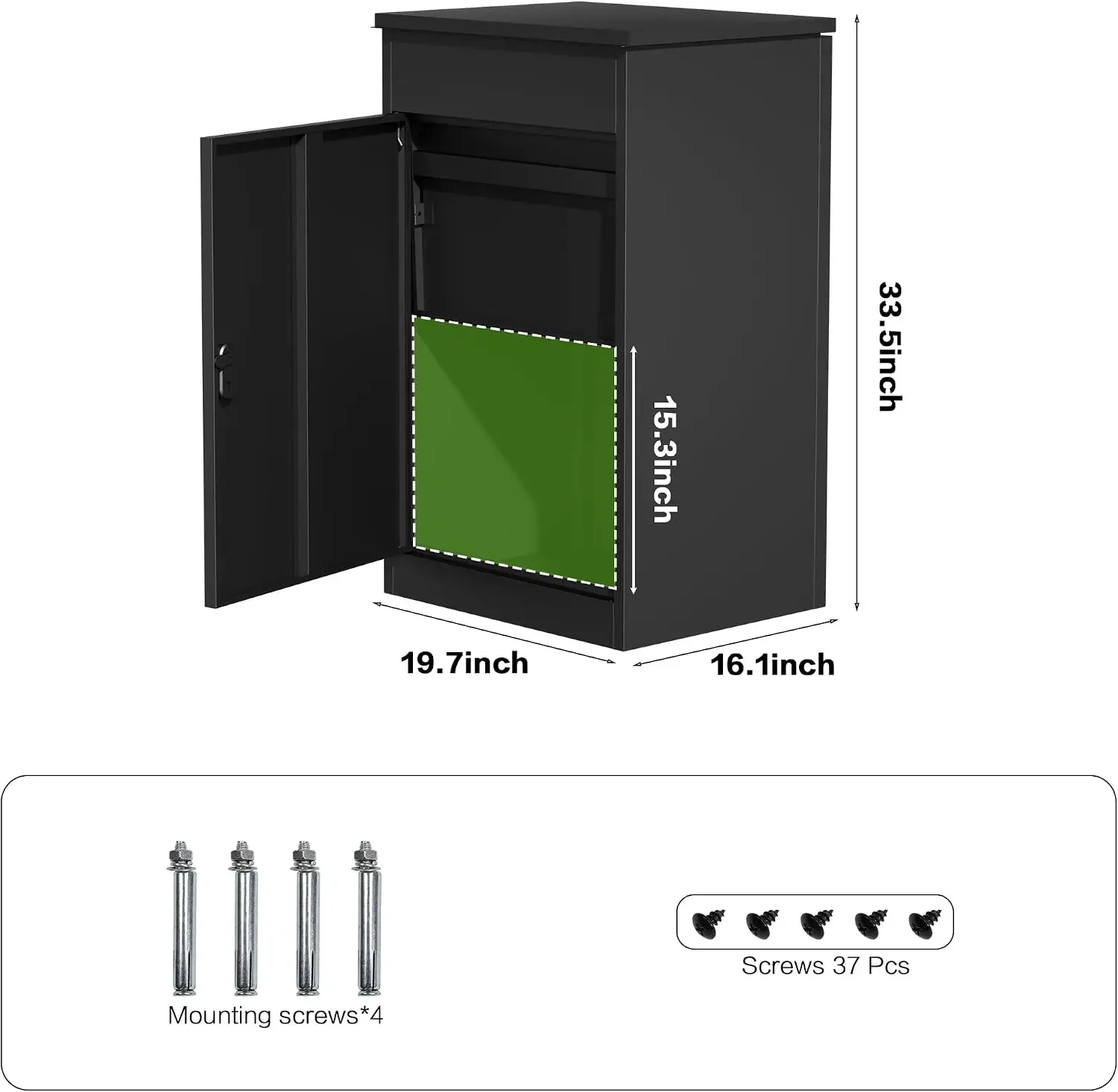 Package Delivery Boxes for Outside, Large Mailbox for Parcel 19.7