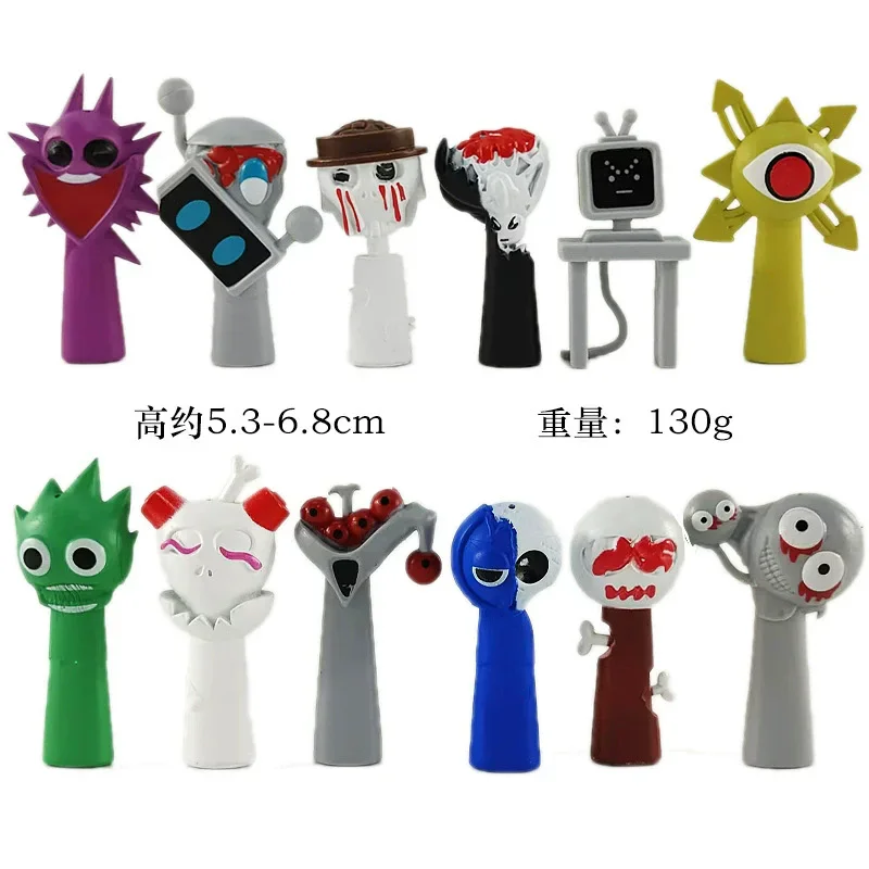 

12pcs Sprunki Figures Incredi Pvc Model Toys Sprunki Figures Oren Tunner Wenda Simon Figure Ornament For Kids Birthday Gift