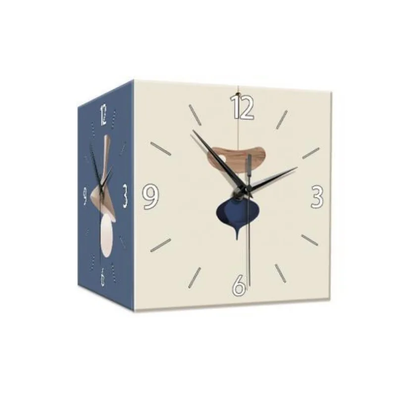 Description Picture 6 of itemModern Creative Corner Wall Clock Double-sided Clock Abstract Silent Art Wall Decoration for Home Elegant Room Ornaments Items