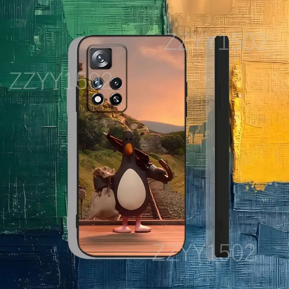 W-WallaceS Penguin Gromit Handyhülle für Samsung S25, S24, Ultra, S20, S30, Plus, S22, S23, Ultra, Plus, 5G Soft Black