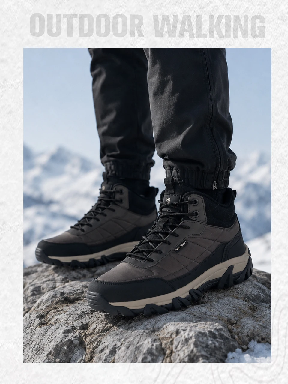 Baasploa Herren Winter Baumwollschuhe Wasserfeste Wanderschuhe Komfort Plüsch Warme Stiefel Herren Rutschfeste Neue Freizeitsneaker – Detail 14