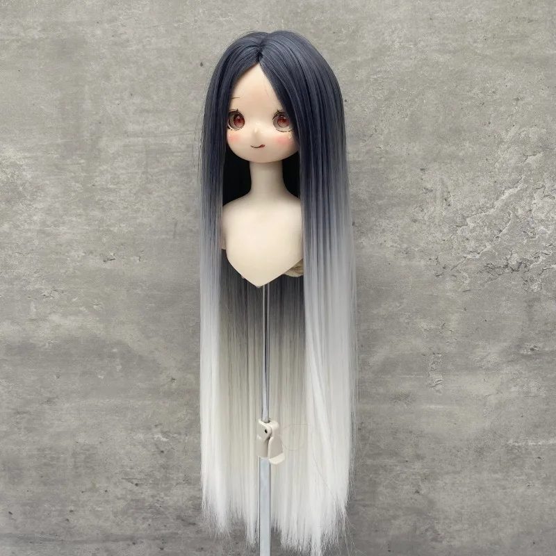BJD/SD Doll Wig Gradient Color Split Hair Embryo 1/3 1/4 1/6 Soft Silk Wig Headband Doll Girl Diy Makeup Accessories