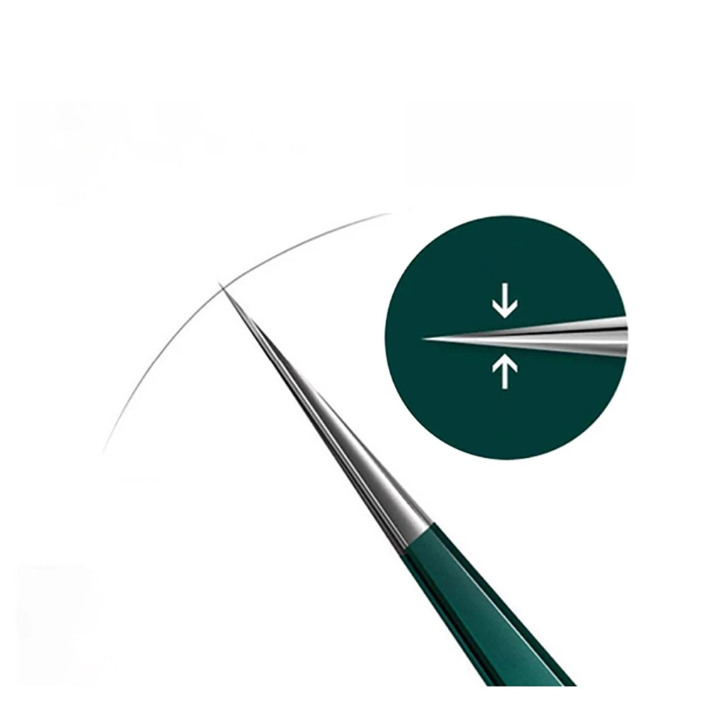 Eyelash Extension Tweezer Lash Eyelash Pointed Volume Pick Up Tweezers Straight and Curved Eyelash Tweezers with Box