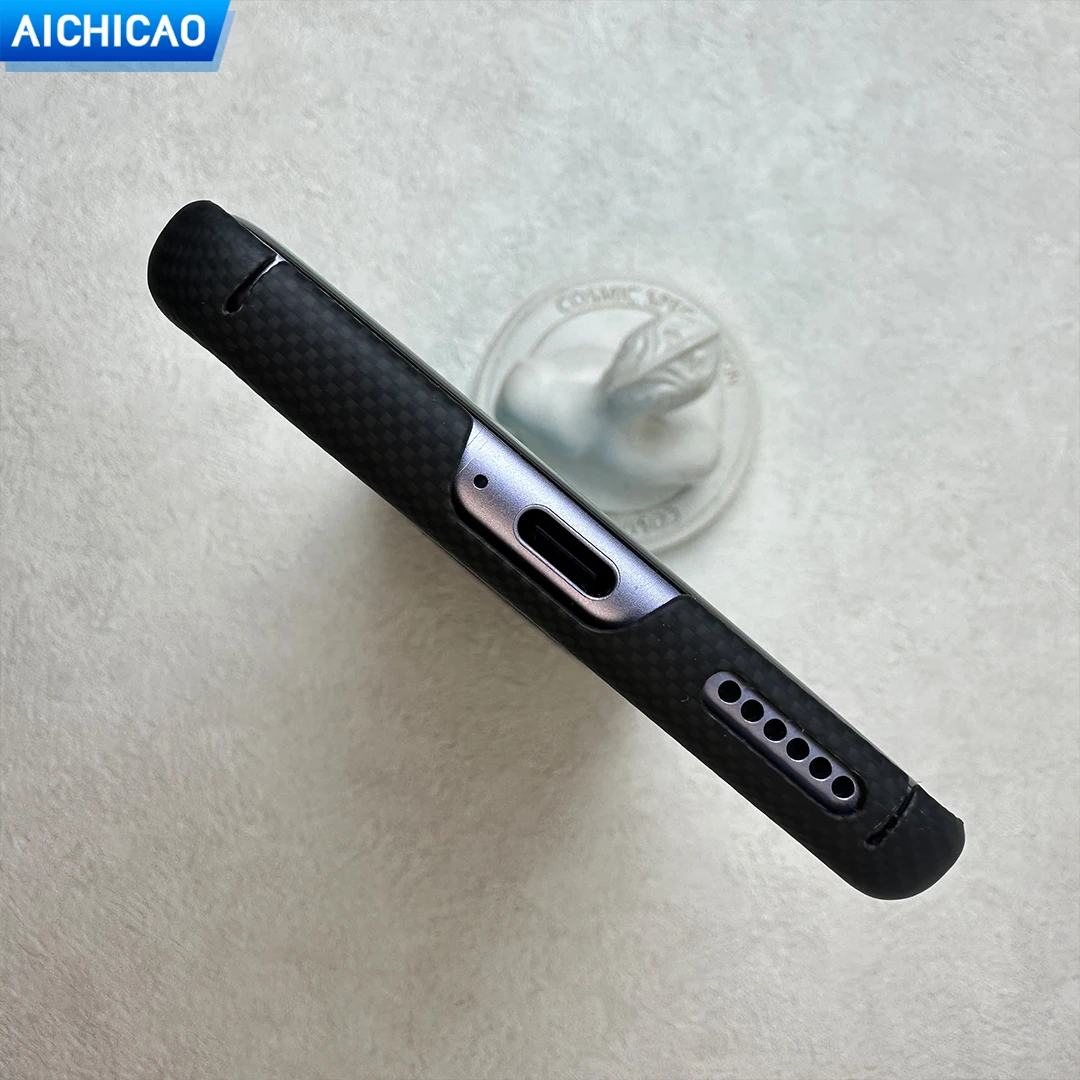 ACC- Capa de telefone de fibra de carbono real para Huawei Mate 60 Pro, capa anti-queda e antiderrapante de fibra de aramida para Huawei Mate 60pro Shell