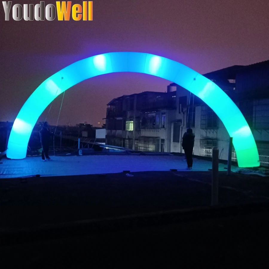 

The Inflatable White semi -Circular Arches With LED Lights For Night Activities Are Very Beautiful