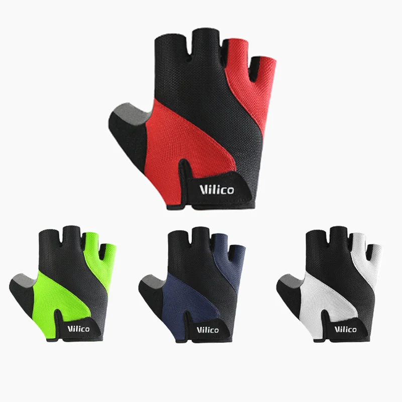 Halbfinger-Sport, stoßdämpfende, rutschfeste Fahrradhandschuhe, MTB, Rennrad, Rennen, Damen- und Herren-Fahrradhandschuhe