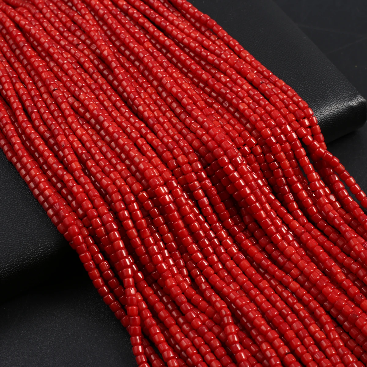 Column Shape Natural Stone Coral Beads Loose Spacer Beads For Bracelet Necklace Semi-finished Jewelry Making DIY 3x3mm Wholesale