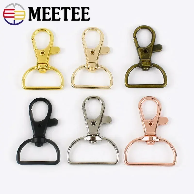 

20/50Pcs 20mm/25mm Metal Lobster Clasps Clip Snap Hook Swivel Trigger Bags Buckles DIY Strap Webbing Hang Buckle Keychain Hooks