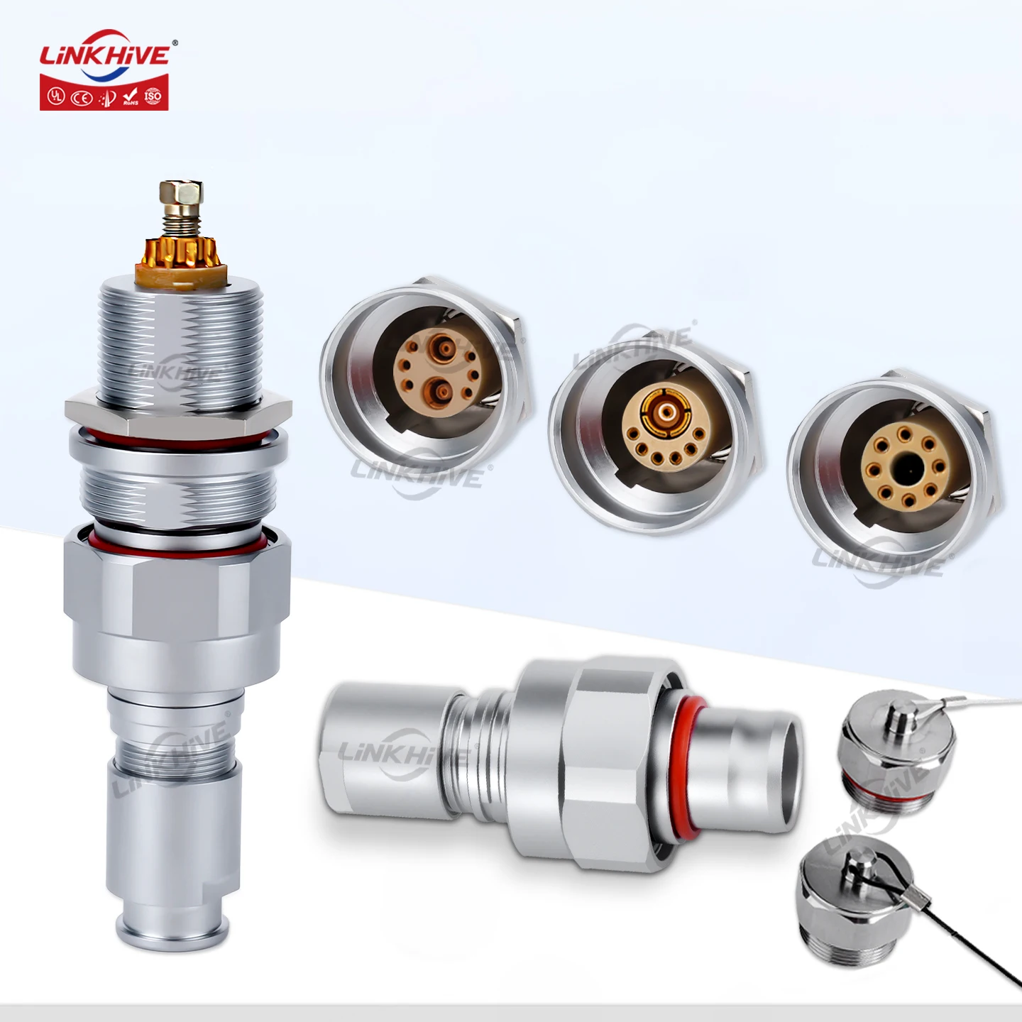 FVG Plug EVG Socket 1W 2W 3W 102 104 106 108 118 206 113 806 810 808 813 906 Pin Pneumatic-Electric Coaxial Push Pull Connector