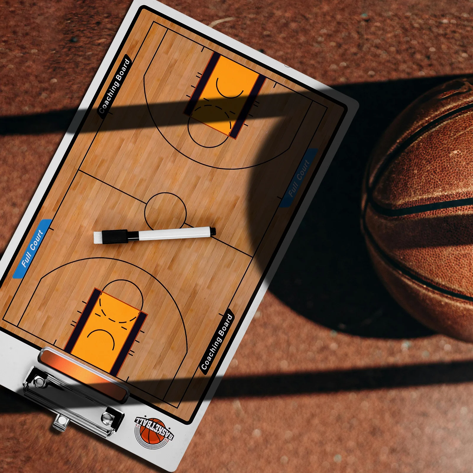 1 set 1 set tavola da allenamento per basket in PVC durevole leggero pieghevole impermeabile cancellabile a secco strumento di allenamento per partite di palline sportive