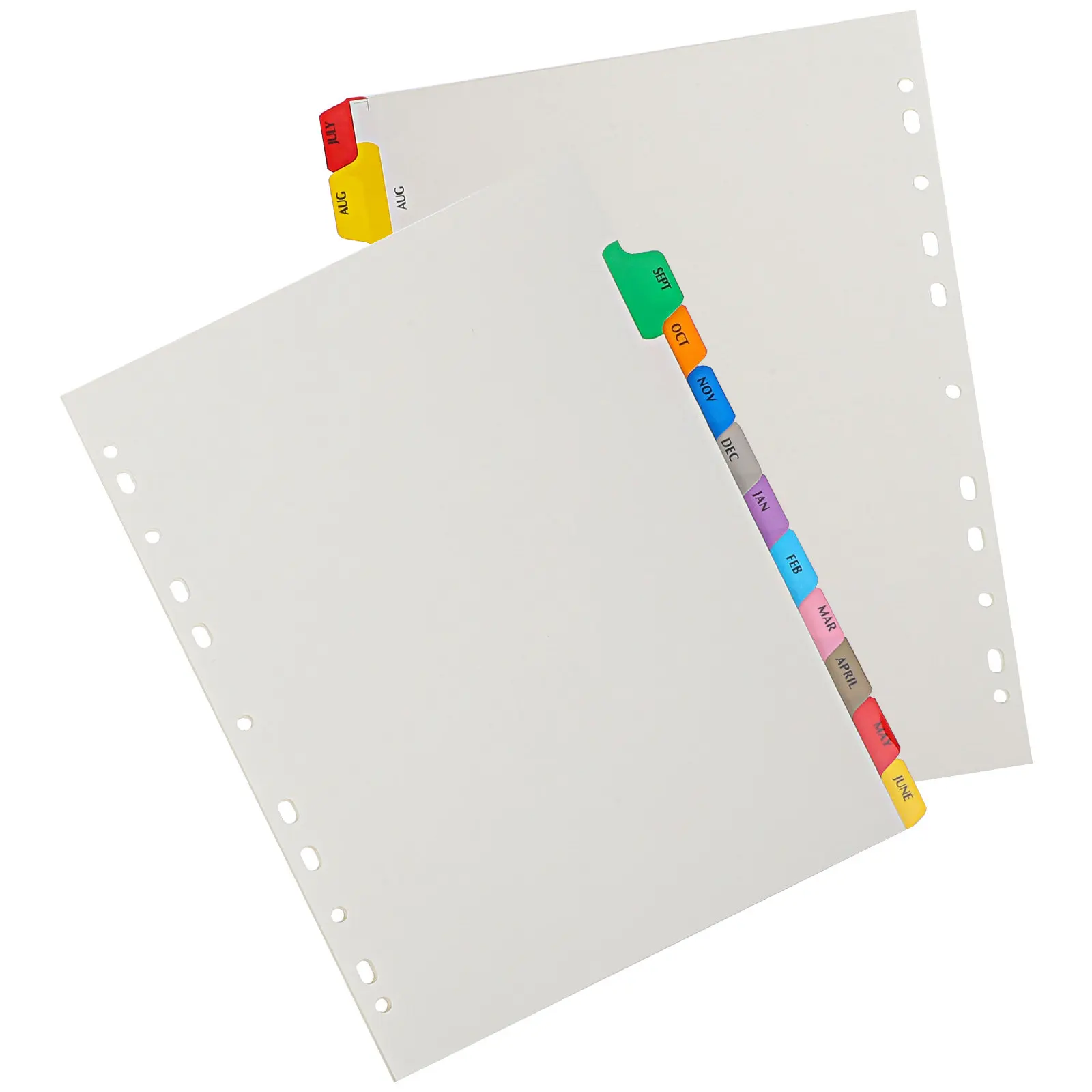 

12 Sheets A4 Divider Tabs Heavy Duty Notebook Dividers for Binders Index Separators for Planners Journals Presentations File