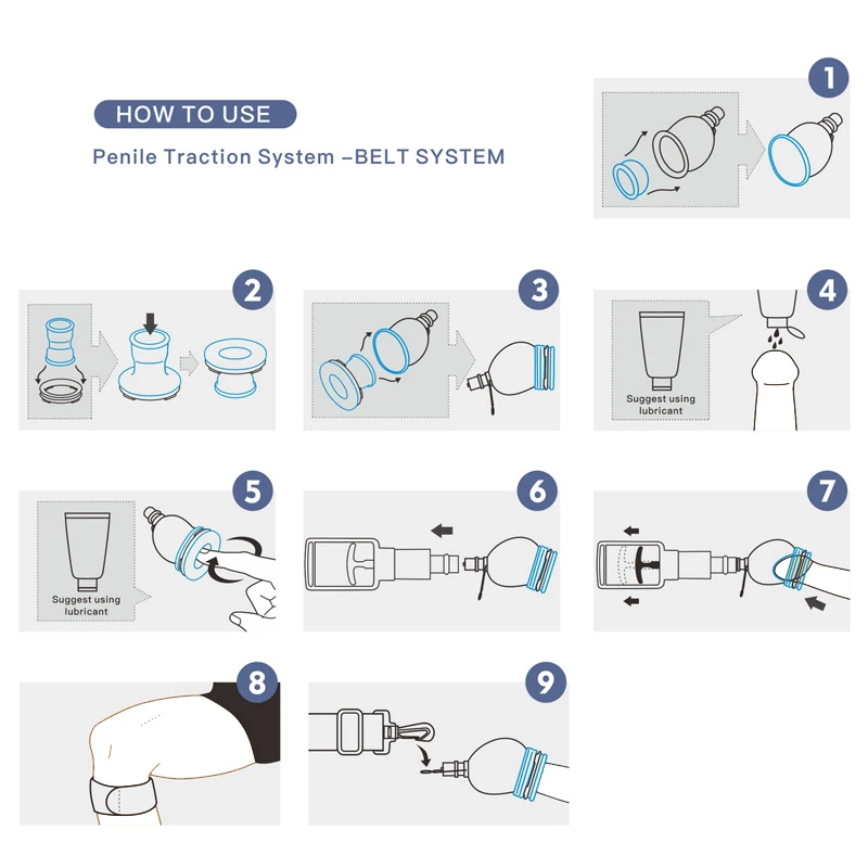 Penis Pump Enlarger Stretcher Tension Traction Hanger Vacuum Cup Physical Exerciser Male Dick Extender Enhancer Sex Toy Men 18+ view 5