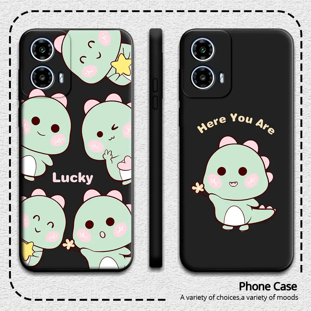 For Moto G45 Case Lovely Cartoon Cute Panda Soft Silicone Phone Cases For Motorola Moto Edge 50 5G Flower Cover Bumper Fundas