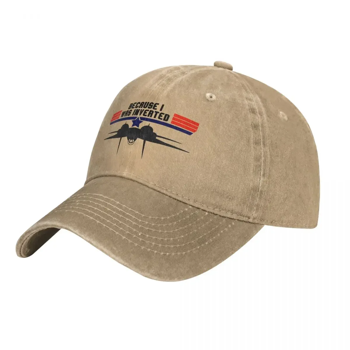 

Top Gun Because I was Inverted Cap Cowboy Hat Sunscreen horse hat Hood Caps women Men's