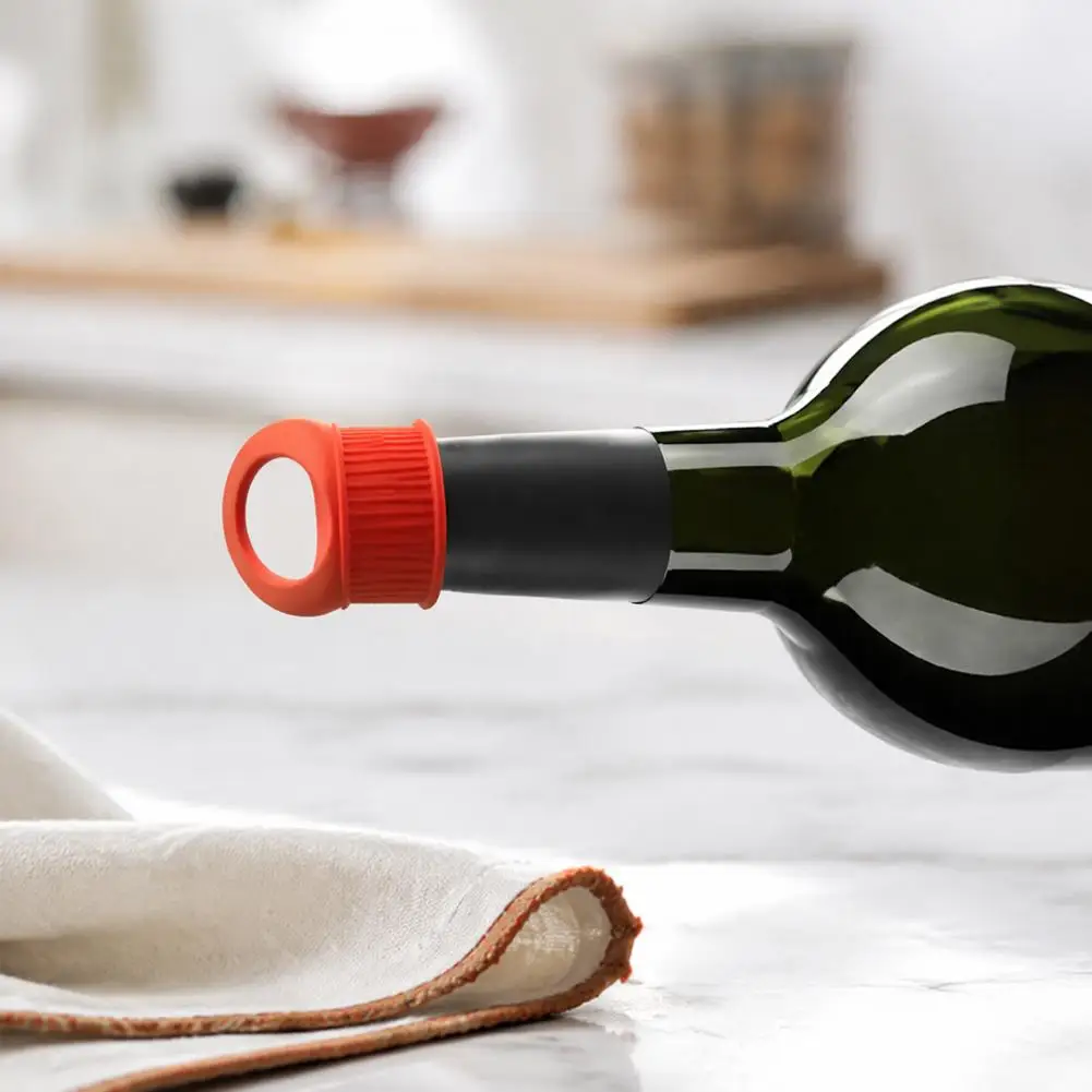 Bar Accessories for Home Wine Bottle Sealer for Freshness Silicone Wine Bottle Stopper Set Reusable Champagne for Standard