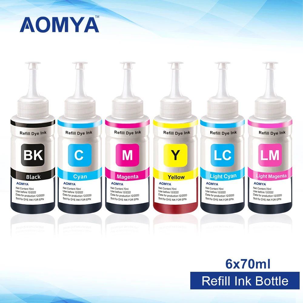 664 673 Dye Ink 6*70ML Refill Kit for EPSON L800 L801 L805 L810 L850 L1800 L380 L565 Printer T6731 T6732 T6733 T6734 T6735 T6736