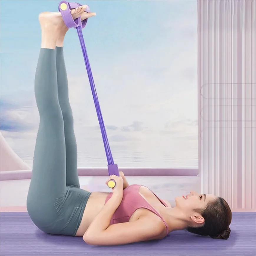 

1/2pcs Pulling Rope Pedal Multifunctional Home Fitness Equipment Yoga Abdominal Strengthening Elastic Tension Rope