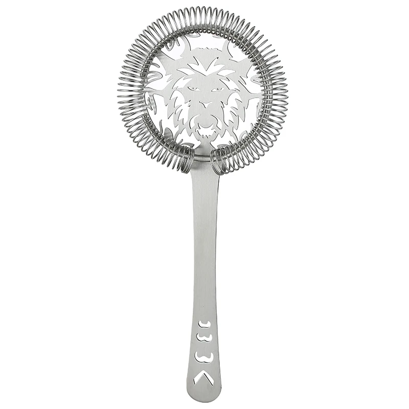 Lion Shape Bar Cocktail Strainer Hawthorne Strainer Stainless Steel Bar Tool