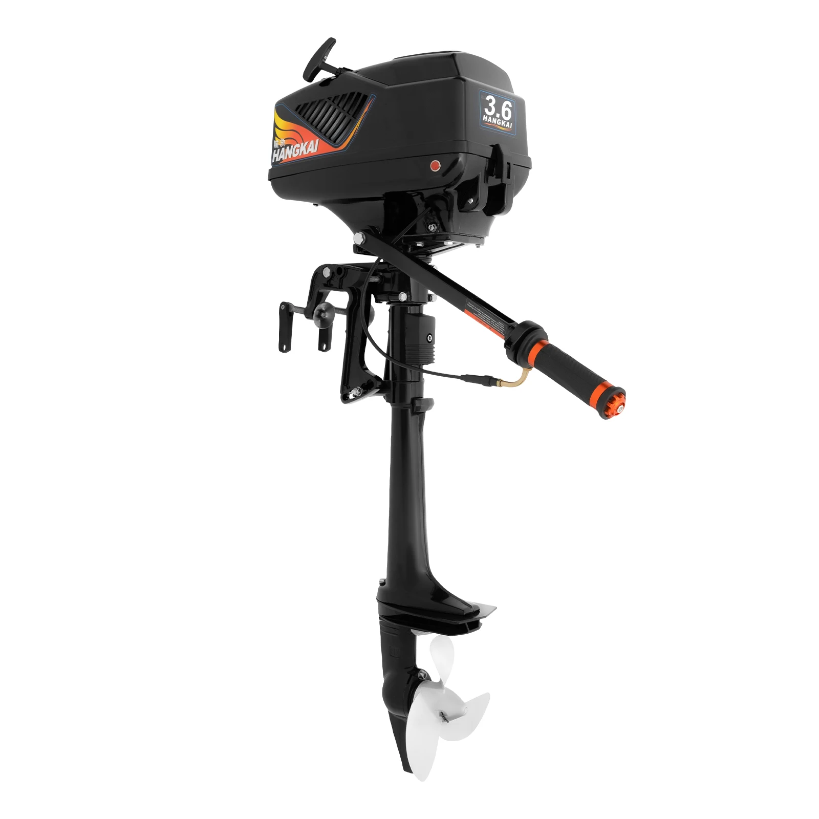 2-takt, 3,6 pk benzine buitenboordmotor buitenboordmotor handmatige start 55cc motor CDI voor rubberboten, opblaasbare boten - afbeelding 2
