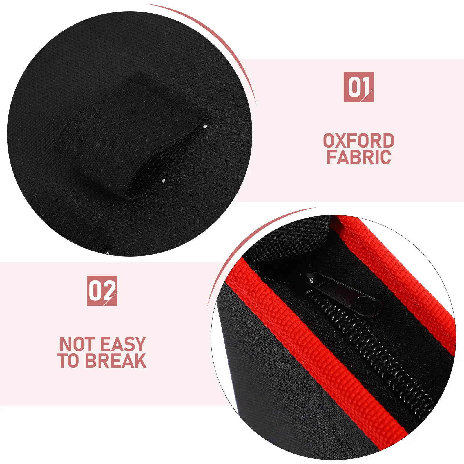 2Pcs Bit Storage Bag Multi-Use Drill Bits Organizer Oxford Fabric Zippered Pouch Portable Handheld Tool Accessory for Mechanics