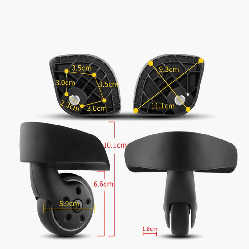 For Samsonite JY109 Trolley Carrier Wheel Parts Replacement Repair Wear-resistant Roller Suitcase Pulley Casters