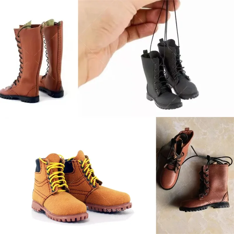 

In Stock 1/6 Scale Male Soldier Multiple Styles Solid Shoes with Straps Shoes Model for 12'' Action Figures Body DIY Gift