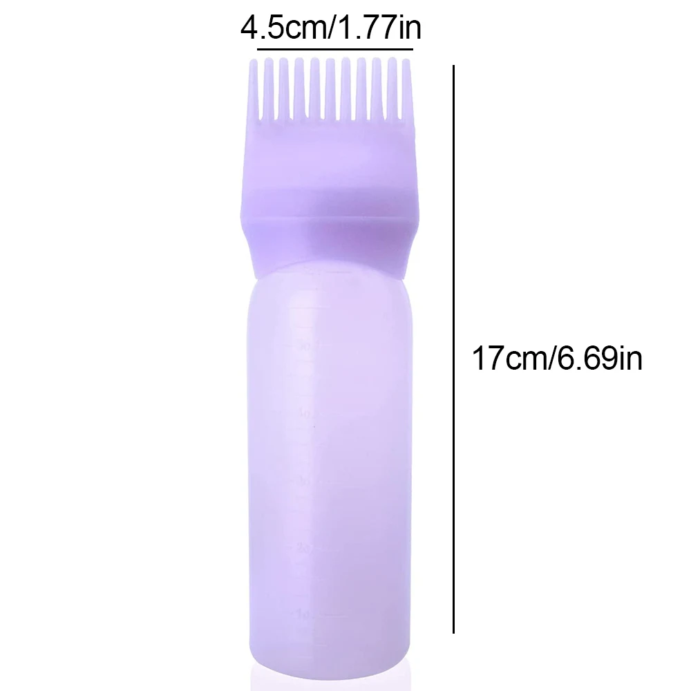 120ml Hair Root Comb Applicator Bottle Dispensing Hair Dye Applicator Comb Brush Salon Hair Coloring Hairdressing Styling Tools