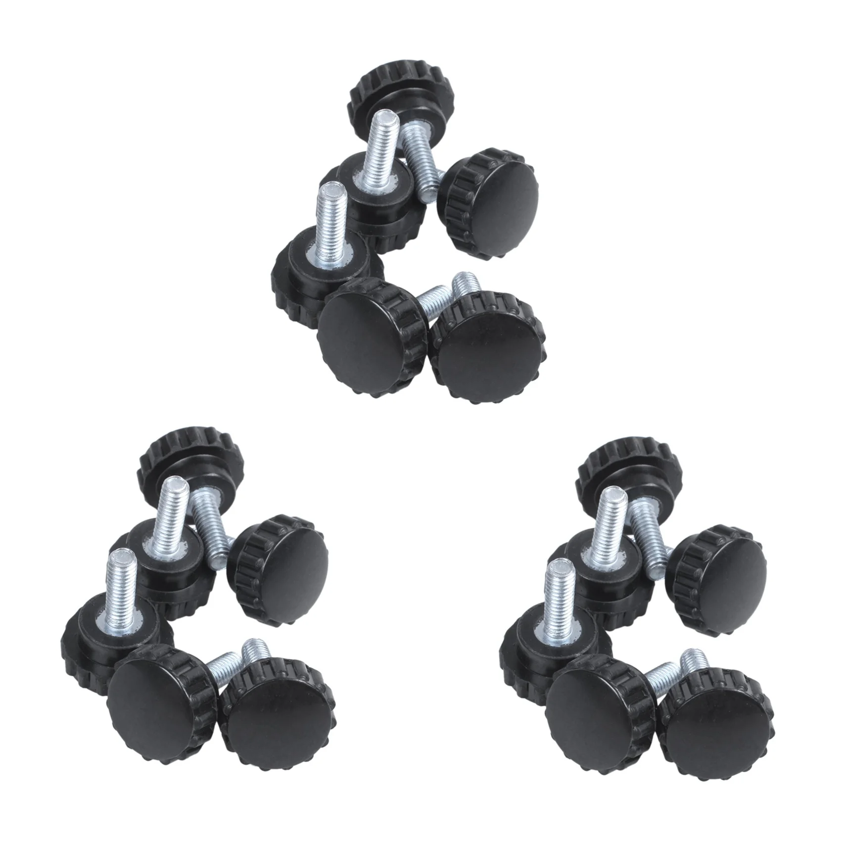 Y17A 18 Pcs M4X10 Threaded Knurled Thumbscrew Grip Knobs Thumb Screw