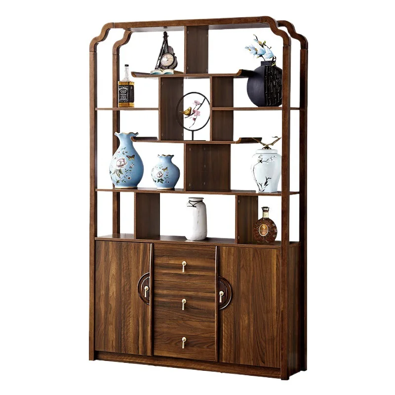 

New Chinese style, Bogu rack, tea, office, solid wood, living room, entrance, partition, ornament