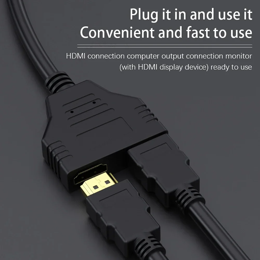 اتصال محول متوافق مع HDMI خط مساعد واحد إلى اثنين من مقسم خط نقل مشترك إلى خط محول الحافلة المزدوجة